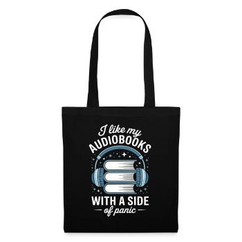 Fans de livres audio, cadeau des amateurs de livres audio. - Sac en tissu - noir - Devant