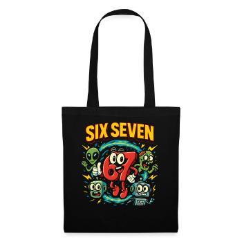 Six Seven 67 Italian Brainrot Nerd Humour Drôle - Sac en tissu - noir - Devant