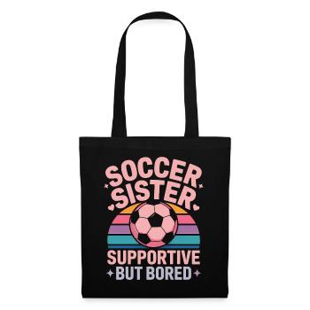 Football Sayings Sister Funny Football Gift - Tote Bag - black - Front