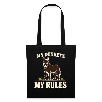 Donkey Lover Donkey Funny Donkey Farm Animal - Tote Bag - black - Front