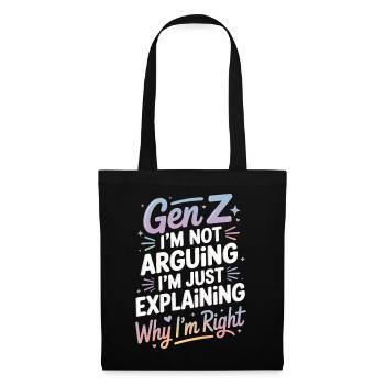 Gen Z Law: Explaining with humor - Tote Bag - black - Front