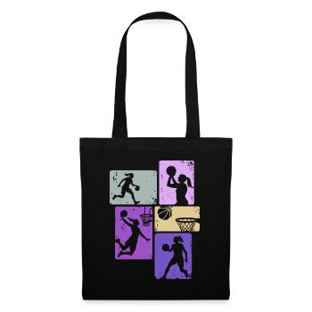 Basket-ball féminin - Sac en tissu - noir - Devant