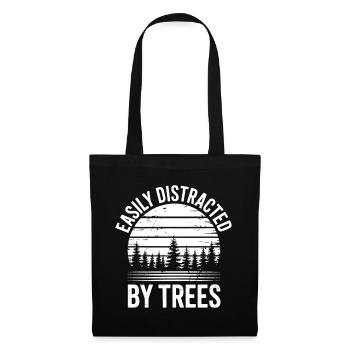 Arbres, Arbres, Arbres, Drôles d’Arbres, Cadeau - Sac en tissu - noir - Devant