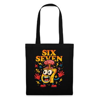 Six Seven 67 Italian Brainrot Nerd Humour Drôle - Sac en tissu - noir - Devant