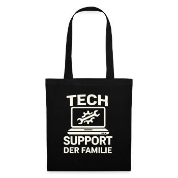  Tech Support Der Familie Computerheld IT Nerd - Stoffbeutel - Schwarz - Vorne