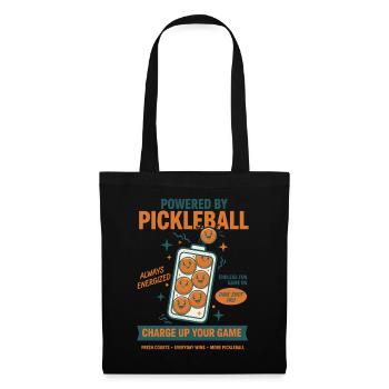 Pickleball Powered By Pickleball Funny Player - Tote Bag - black - Front