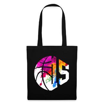 NR. 15 NUMMER 15 BASKETBALL 15. GEBURTSTAG - Stoffbeutel - Schwarz - Vorne