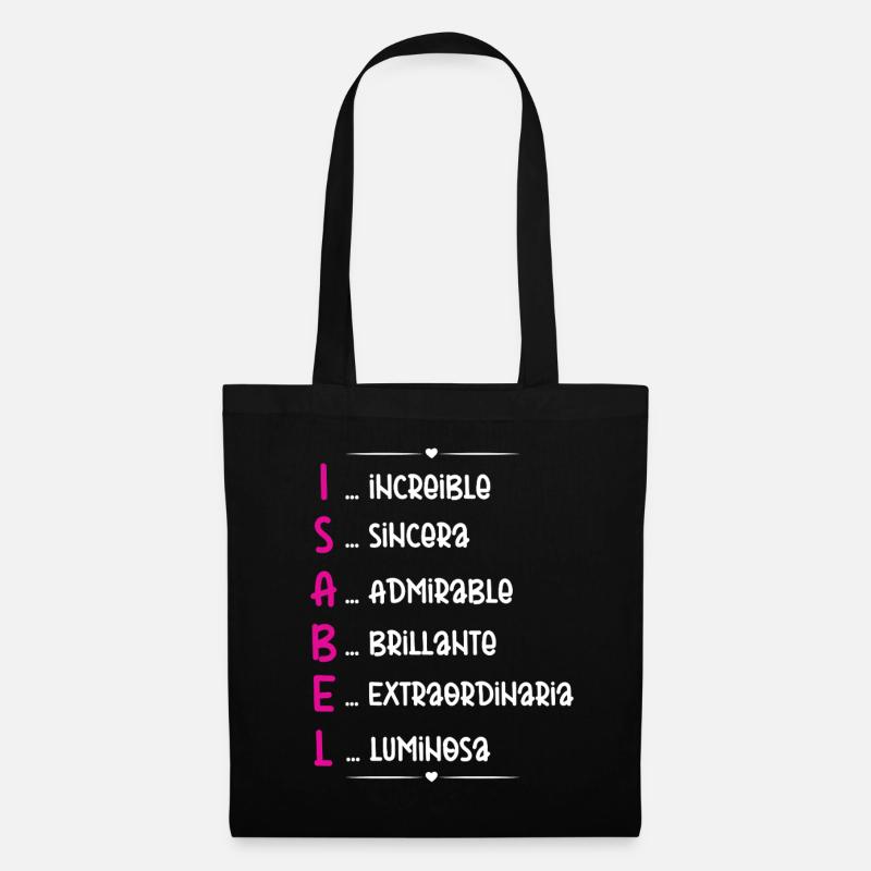 Isabel Name Personalized Gift - Tote Bag - black