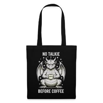 No Conversation Before Coffee Lover Dragon - Tote Bag - black - Front