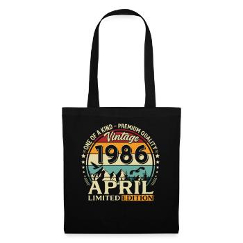 Cadeau du 40e anniversaire Mari Original avril 1986 - Sac en tissu - noir - Devant