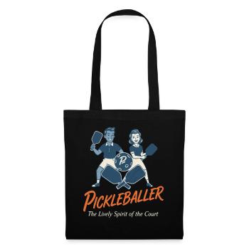 Joueur drôle de pickleball Joueur de pickleball Amour - Sac en tissu - noir - Devant