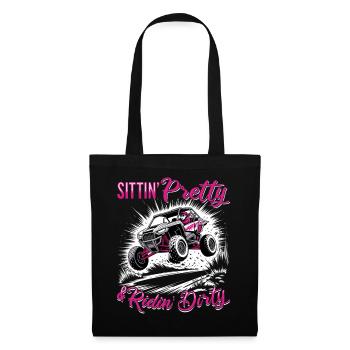 UTV Off Road Girl Woman 4 Wheeler Side by side - Tote Bag - black - Front