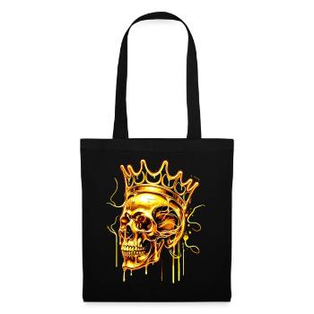 Golden Melting Skull Crown - Tote Bag - black - Front