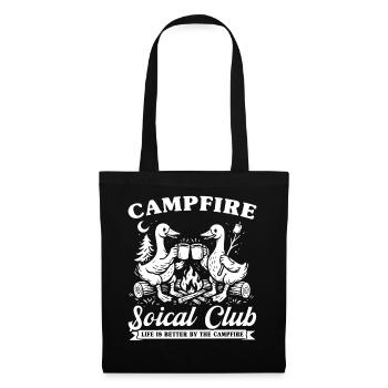 Camping, camping, camping, montagnes nature en plein air - Sac en tissu - noir - Devant