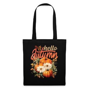 Bonjour bouquet de citrouilles d’automne - Sac en tissu - noir - Devant
