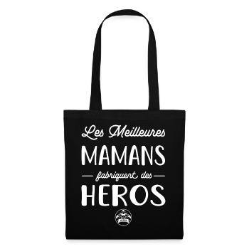 Les meilleures mamans fabriquent des héros - Sac en tissu - noir - Devant