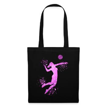 Volley-ball féminin Joueuse de volley-ball : Volley-ball de plage - Sac en tissu - noir - Devant
