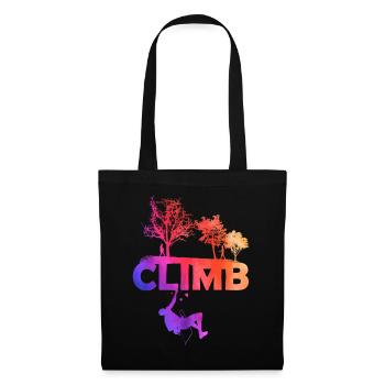 Silhouette de la pente de montée - Sac en tissu - noir - Devant