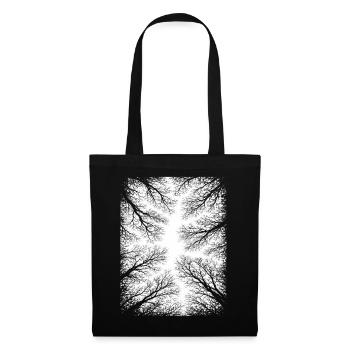 Forest Trees Perspective Nature Outdoor Camping - Tote Bag - black - Front