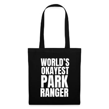 World's Okayest Park Ranger Funny Retro Design - Tote Bag - black - Front