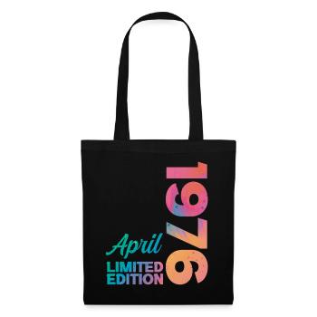 Anniversaire 50 ans Avril 1976 Cadeau Vintage - Sac en tissu - noir - Devant