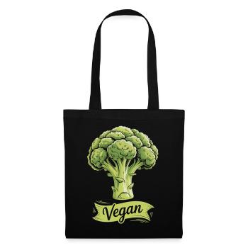 Vegan T-Shirt Broccoli Vegetable Nutrition Shirt - Tote Bag - black - Front