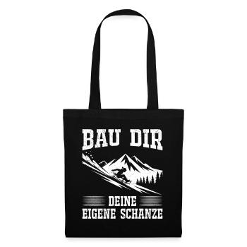 Rodel Piste BAU DIR DEINE EIGENE SCHANZE LUSTIG - Stoffbeutel - Schwarz - Vorne