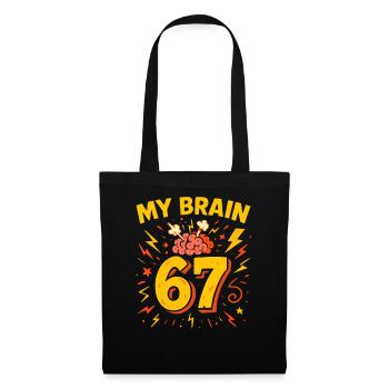 Six Seven Italian Brainrot Brain Humor Meme Funny - Tote Bag - black - Front