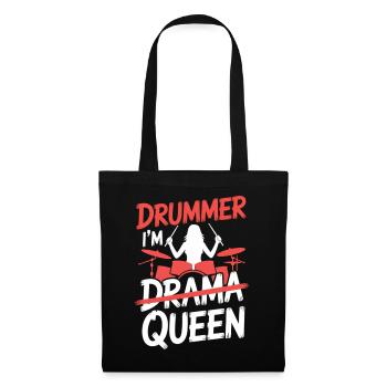 Je suis la Drummer Queen Drum Set Drum Drôle Drummer Girl - Sac en tissu - noir - Devant