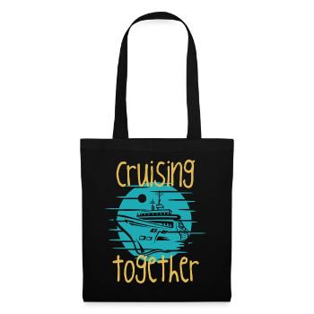 Cruising Together Boat Graphic - Tote Bag - black - Front