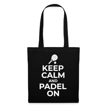 Reste calme et adopte un style de vie sportif - Sac en tissu - noir - Devant