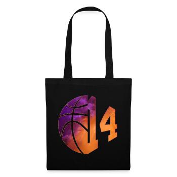 NUMMER 14 BASKETBALL 14. GEBURTSTAG - Stoffbeutel - Schwarz - Vorne