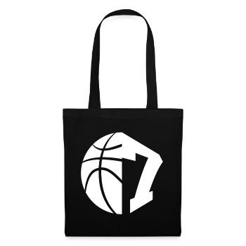 NR. 7 BASKETBALL NUMMER 7 BASKETBALL 7. GEBURTSTAG - Stoffbeutel - Schwarz - Vorne