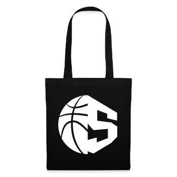 NR. 5 BASKETBALL NUMMER 5 BASKETBALL 5. GEBURTSTAG - Stoffbeutel - Schwarz - Vorne