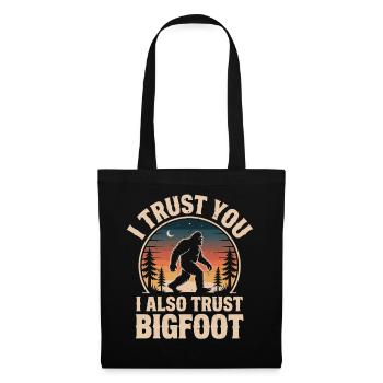 Bigfoot, Sasquatch, yéti, créatures cryptides, grand pied. - Sac en tissu - noir - Devant