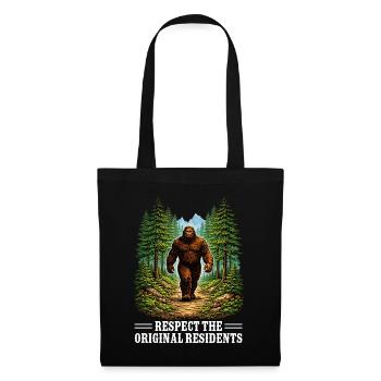 Bigfoot, Sasquatch, yéti, créatures cryptides, grand pied. - Sac en tissu - noir - Devant