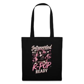 Introverted But K Pop Ready - Tote Bag - black - Front
