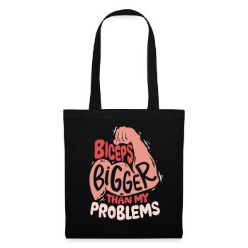Biceps Bicep Training Bodybuilder Gym - Tote Bag - black - Front