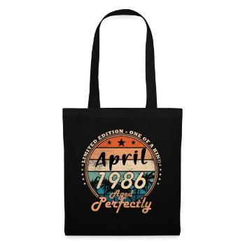 April 1986 Birthday Gift - Tote Bag - black - Front