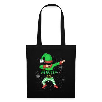 Auntie Elf Family Christmas Shirt - Tote Bag - black - Front