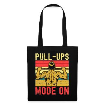 Fitness Fanatics Pull-Ups Mode On Calisthenics Gym - Stoffbeutel - Schwarz - Vorne