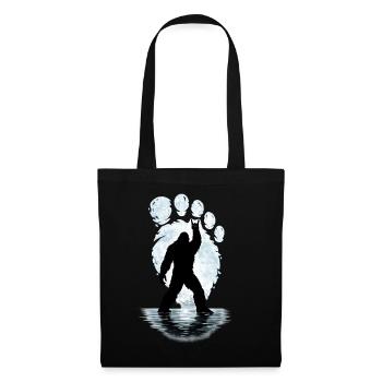 Bigfoot Rock on Shield Sasquatch Yeti Rock & Roll - Tote Bag - black - Front