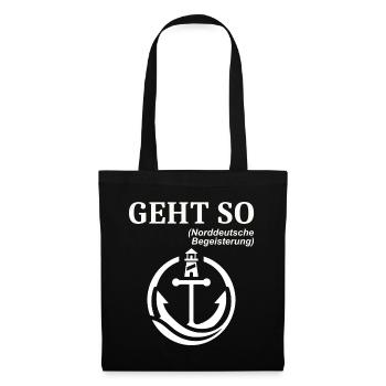 GEHT SO Norddeutscher Humor Spruch lustig  - Stoffbeutel - Schwarz - Vorne