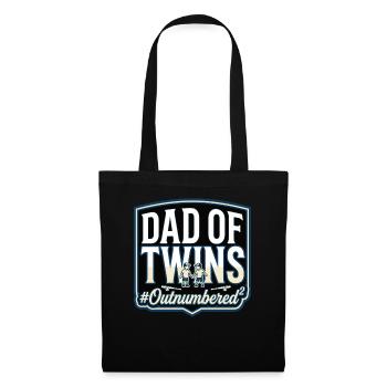 Papa de jumeaux, Papa jumeaux au baseball - Sac en tissu - noir - Devant