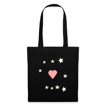 Étoiles du cœur Enfants Cœurs Enfant - Sac en tissu - noir - Devant