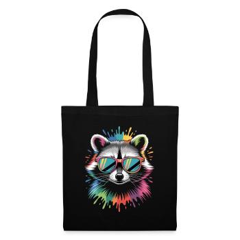 Raccoon Color Explosion - Tote Bag - black - Front