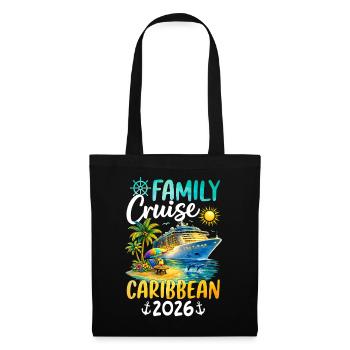Family Cruise Caribbean 2026 - Stoffbeutel - Schwarz - Vorne