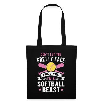 Joueuse de softball Teen Girls - Sac en tissu - noir - Devant