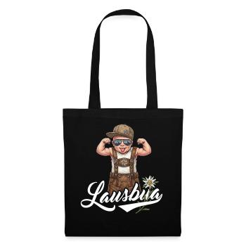 Lausbua T-Shirt Herren Trachtenshirt Kinder Tracht - Stoffbeutel - Schwarz - Vorne