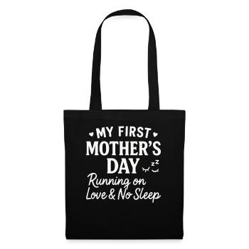 Erster Muttertag Humor Mama Geschenkidee Familie - Stoffbeutel - Schwarz - Vorne